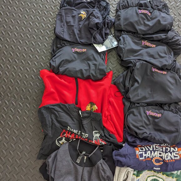 Lot of Mixed Mens Womens NHL NFL Sports Shirts 13 Pc Reseller Bundle - Picture 3 of 5